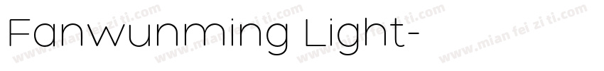 Fanwunming Light字体转换